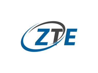 zte yaratıcı logo tasarımı vektör çizimi