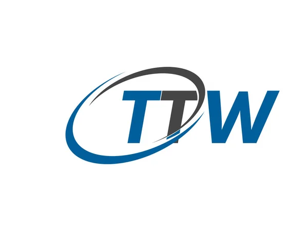 Ttw Creativo Logotipo Diseño Vector Ilustración — Vector de stock
