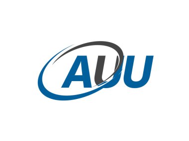 auu yaratıcı logo tasarımı vektör çizimi