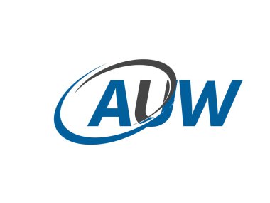 auw yaratıcı logo tasarımı vektör çizimi