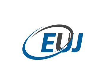 Euj yaratıcı logo tasarımı vektör çizimi