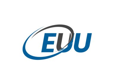 euu yaratıcı logo tasarımı vektör çizimi