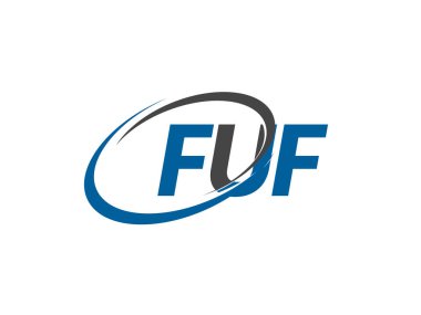 fuf yaratıcı logo tasarımı vektör çizimi