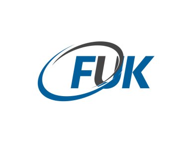 fuk yaratıcı logo tasarımı vektör çizimi