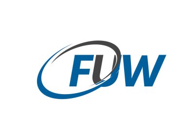 fuw yaratıcı logo tasarımı vektör çizimi