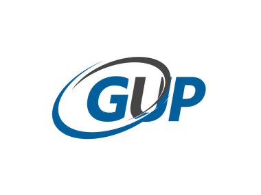 gup yaratıcı logo tasarımı vektör çizimi