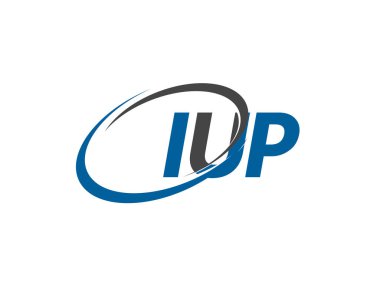 iup yaratıcı logo tasarımı vektör çizimi