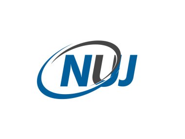 nuj yaratıcı logo tasarımı vektör çizimi