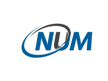 num yaratıcı logo tasarımı vektör çizimi