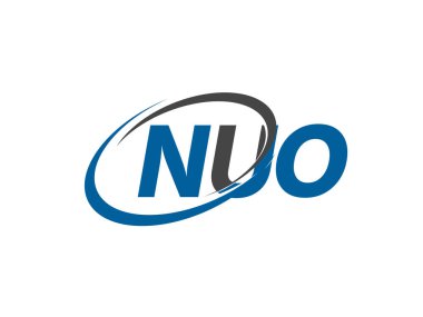 nuo yaratıcı logo tasarımı vektör çizimi
