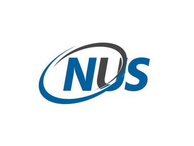 NUS yaratıcı logo tasarımı vektör çizimi