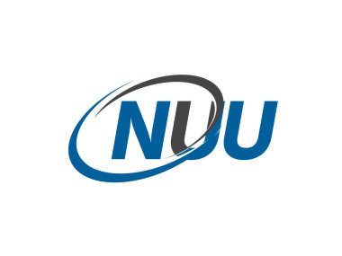 NUU yaratıcı logo tasarımı vektör çizimi