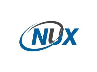 NUX yaratıcı logo tasarımı vektör çizimi