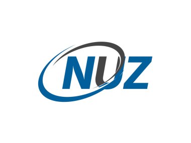NUZ yaratıcı logo tasarımı vektör çizimi