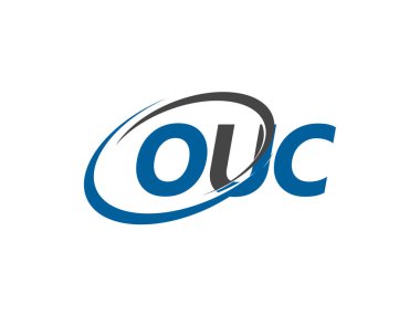 OUC yaratıcı logo tasarımı vektör çizimi