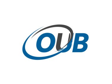OUB yaratıcı logo tasarımı vektör çizimi