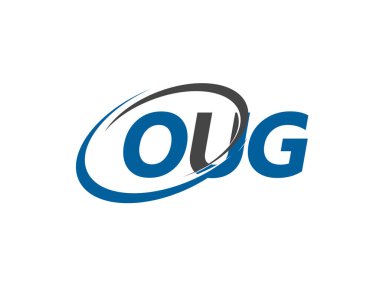 OUG yaratıcı logo tasarımı vektör çizimi