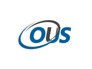 OUS yaratıcı logo tasarımı vektör çizimi