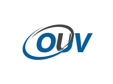 OUV yaratıcı logo tasarımı vektör çizimi