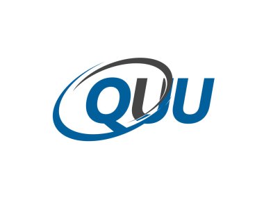 quu yaratıcı logo tasarımı vektör çizimi