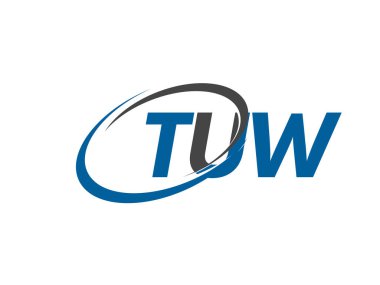 tuw yaratıcı logo tasarımı vektör çizimi