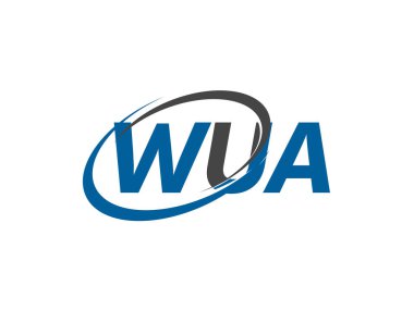 wua yaratıcı logo tasarımı vektör çizimi