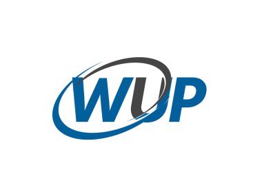wup yaratıcı logo tasarımı vektör çizimi