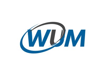 wum yaratıcı logo tasarımı vektör çizimi