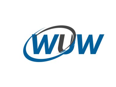 wuw yaratıcı logo tasarımı vektör çizimi