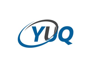 Yuq yaratıcı logo tasarımı vektör çizimi