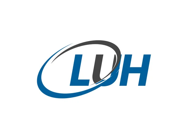 Luh Logo Créatif Illustration Vectorielle Conception — Image vectorielle