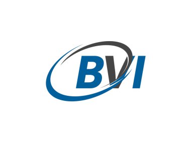 bvi yaratıcı logo tasarımı vektör çizimi