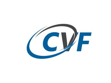 CVF yaratıcı logo tasarımı vektör çizimi