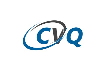 CVQ yaratıcı logo tasarımı vektör çizimi