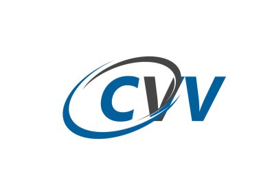 CVV yaratıcı logo tasarımı vektör çizimi