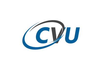 CVU yaratıcı logo tasarımı vektör çizimi