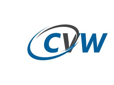 CVW yaratıcı logo tasarımı vektör çizimi