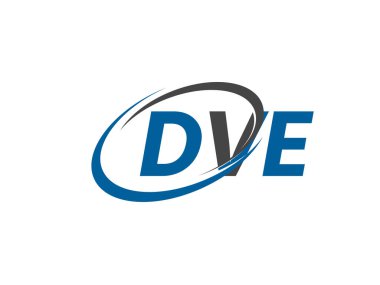 DVE yaratıcı logo tasarımı vektör çizimi