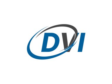 DVI yaratıcı logo tasarımı vektör çizimi