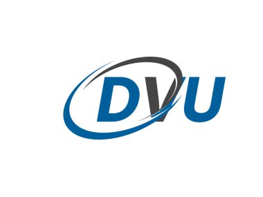DVU yaratıcı logo tasarımı vektör çizimi