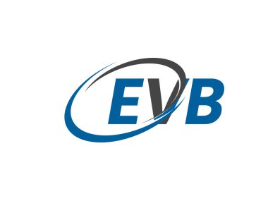 EVB yaratıcı logo tasarımı vektör çizimi