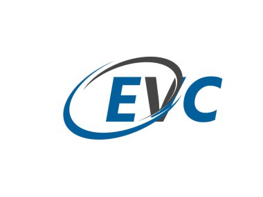EVC yaratıcı logo tasarımı vektör çizimi