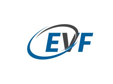 EVF yaratıcı logo tasarımı vektör çizimi