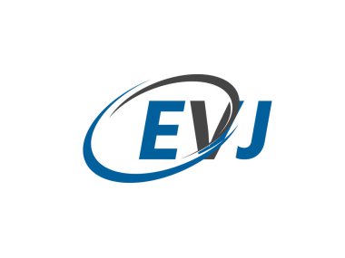 EVJ yaratıcı logo tasarımı vektör çizimi