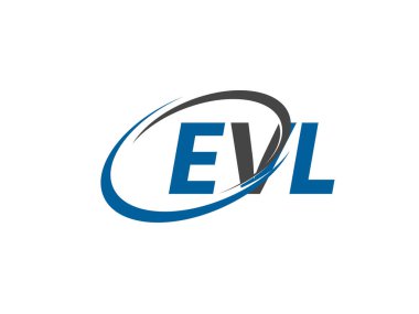 EVL yaratıcı logo tasarımı vektör çizimi