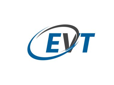 EVT yaratıcı logo tasarımı vektör çizimi