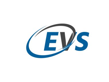 EVS yaratıcı logo tasarımı vektör çizimi