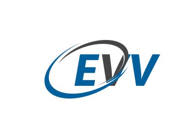 EVV yaratıcı logo tasarımı vektör çizimi