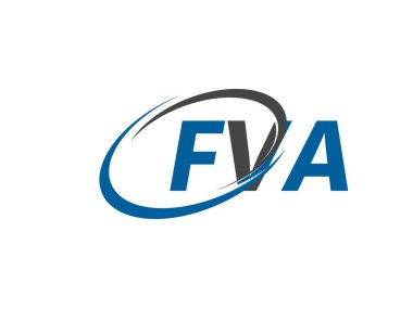 FVA yaratıcı logo tasarımı vektör çizimi