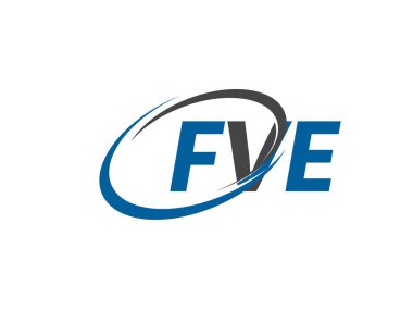 FVE yaratıcı logo tasarımı vektör çizimi
